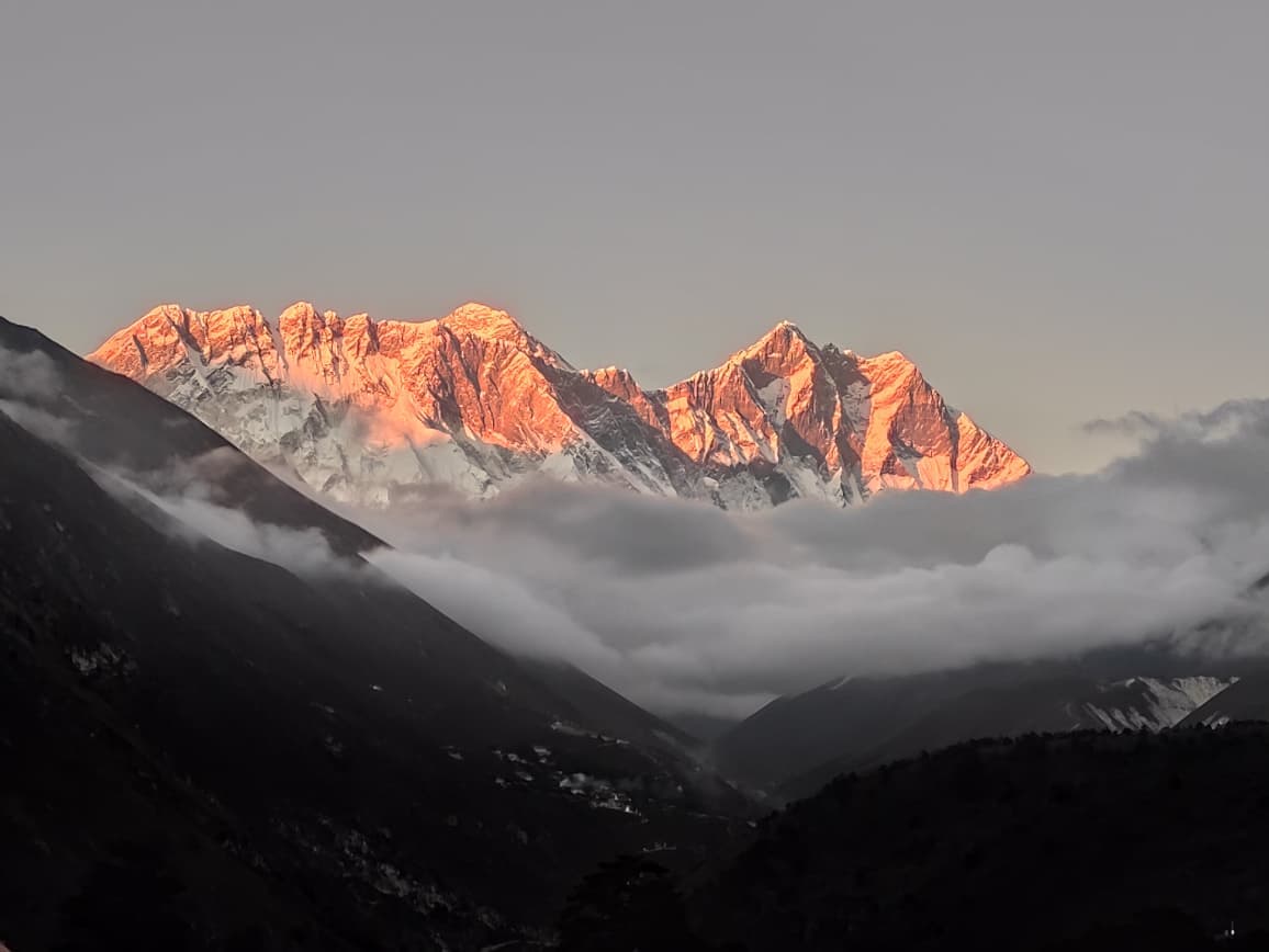 Sunrise over the Himalayas